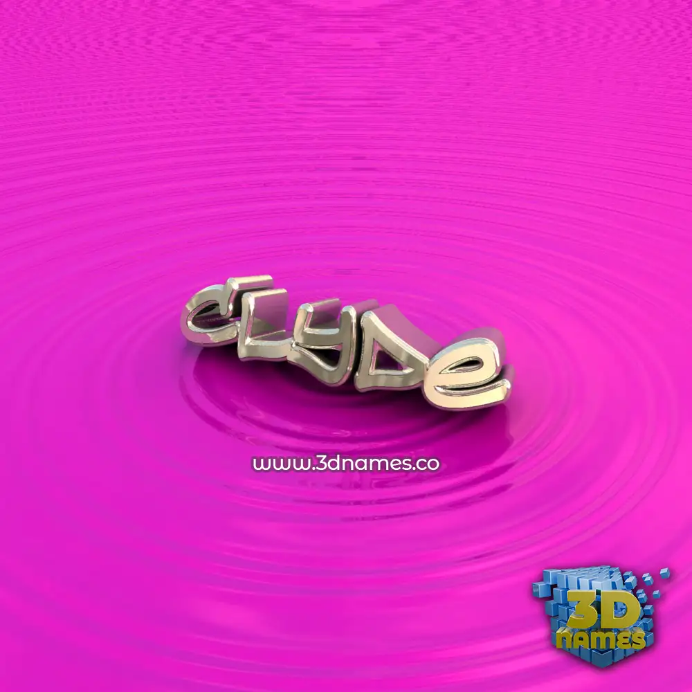 clyde in Pink Graffiti style - 3D name wallpaper