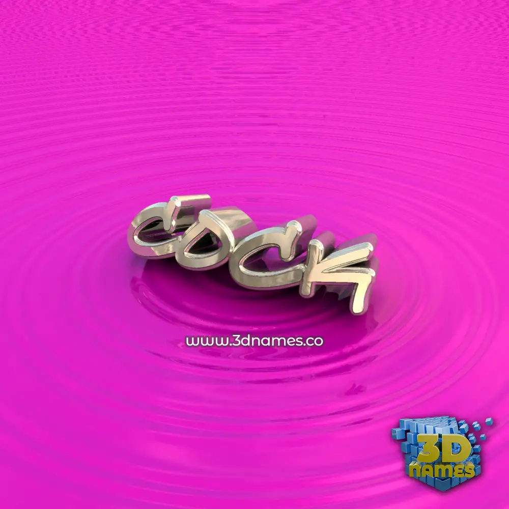 cock in Pink Graffiti style - 3D name wallpaper