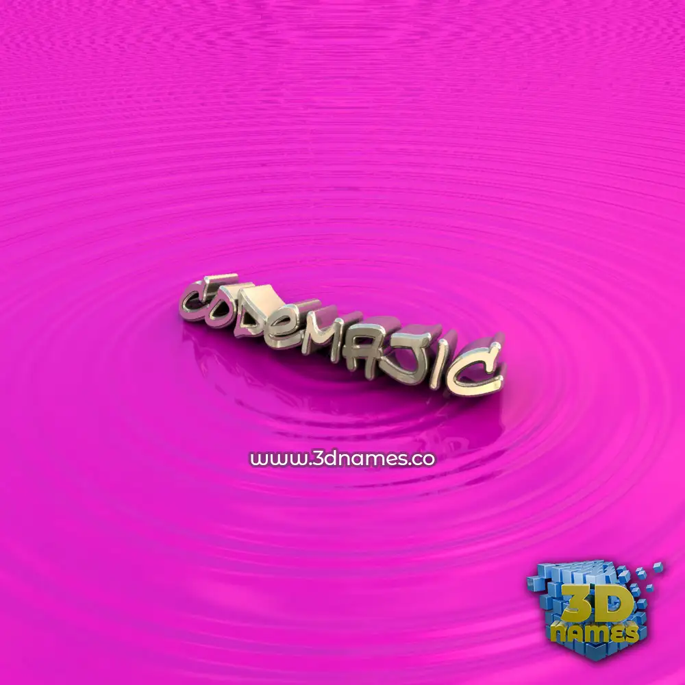 codemajic in Pink Graffiti style - 3D name wallpaper