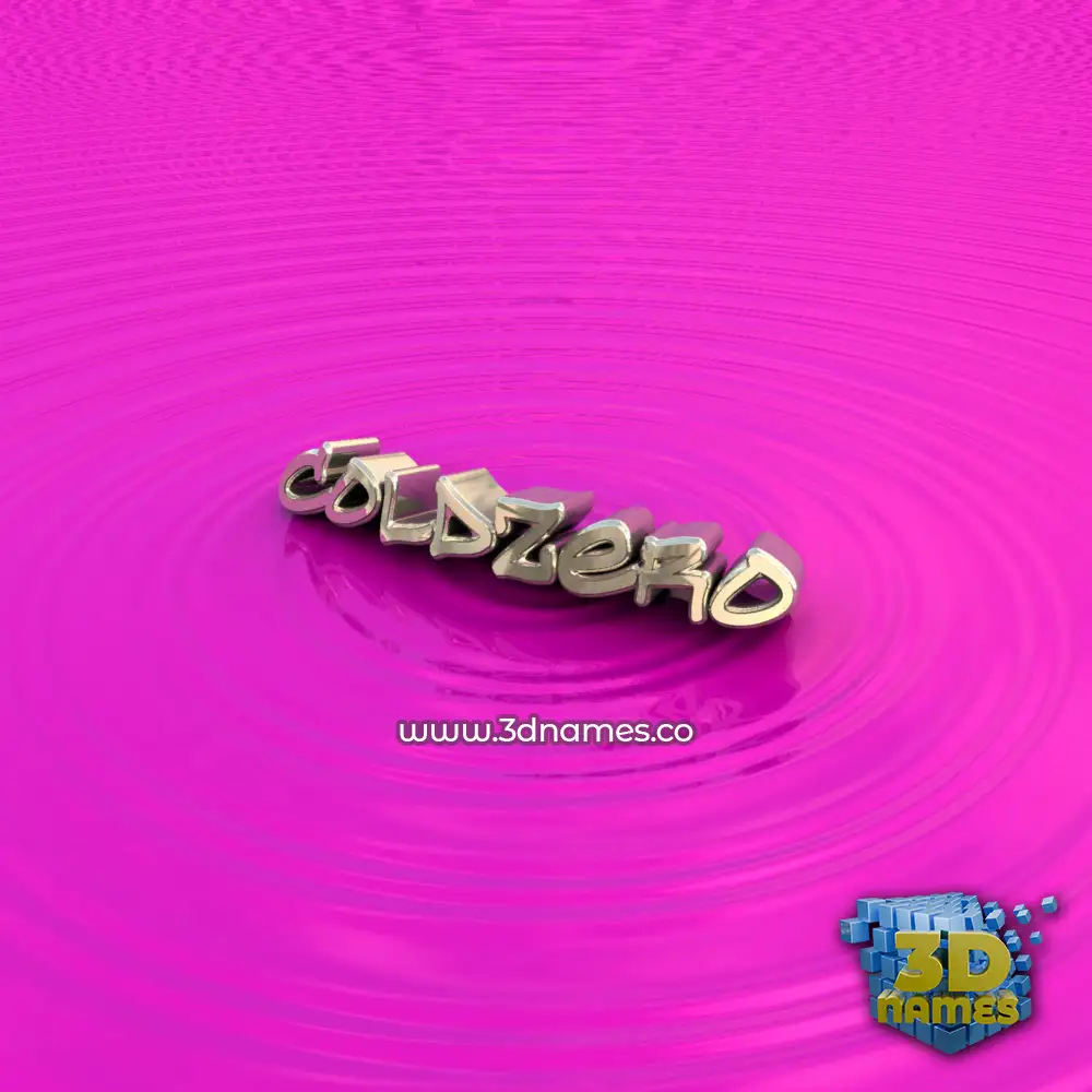 coldzero in Pink Graffiti style - 3D name wallpaper