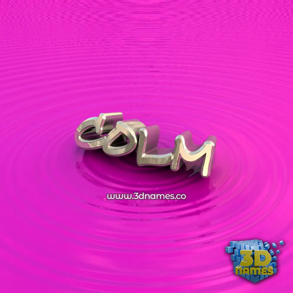 colm in Pink Graffiti style - 3D name wallpaper