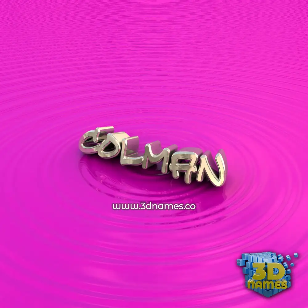 colman in Pink Graffiti style - 3D name wallpaper