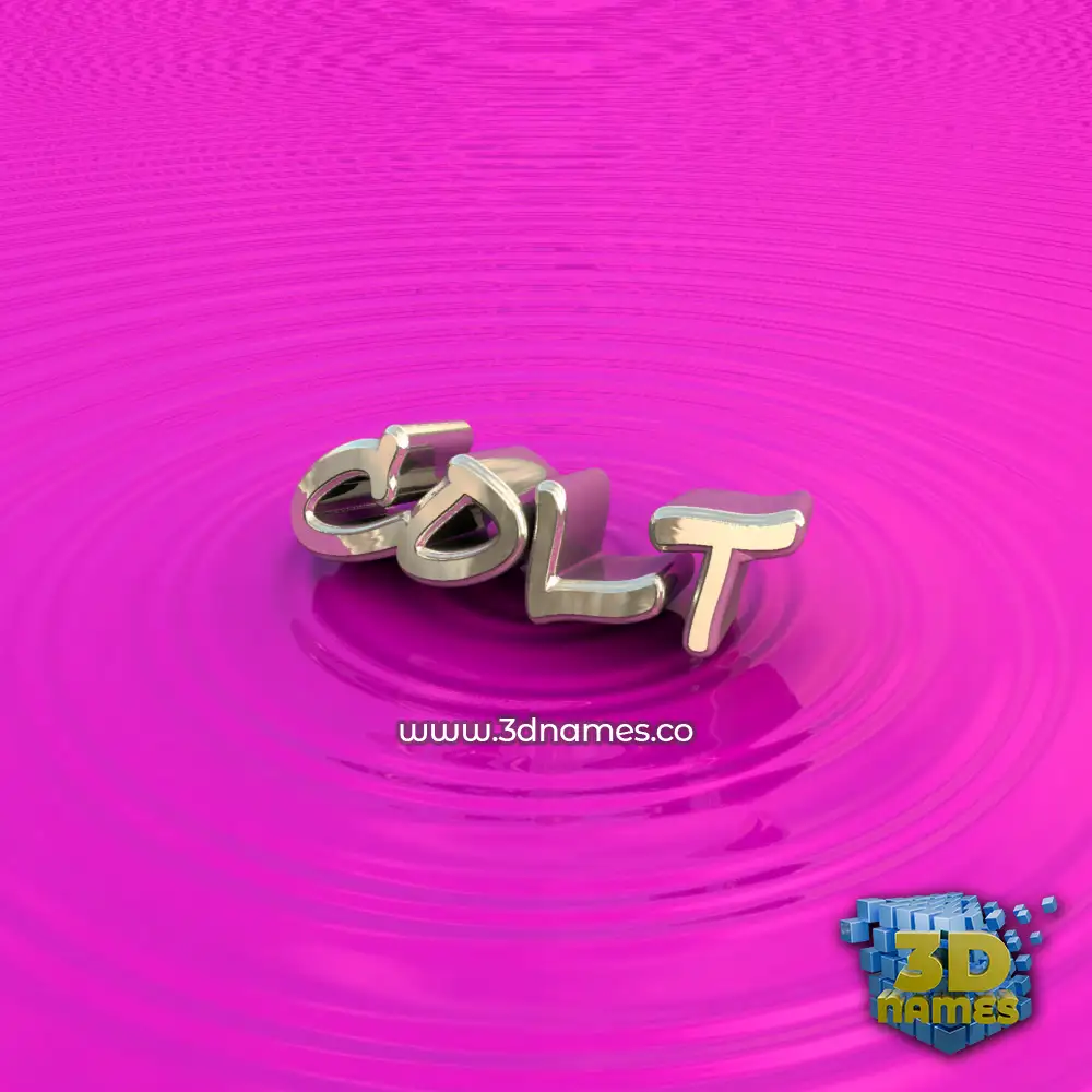 colt in Pink Graffiti style - 3D name wallpaper