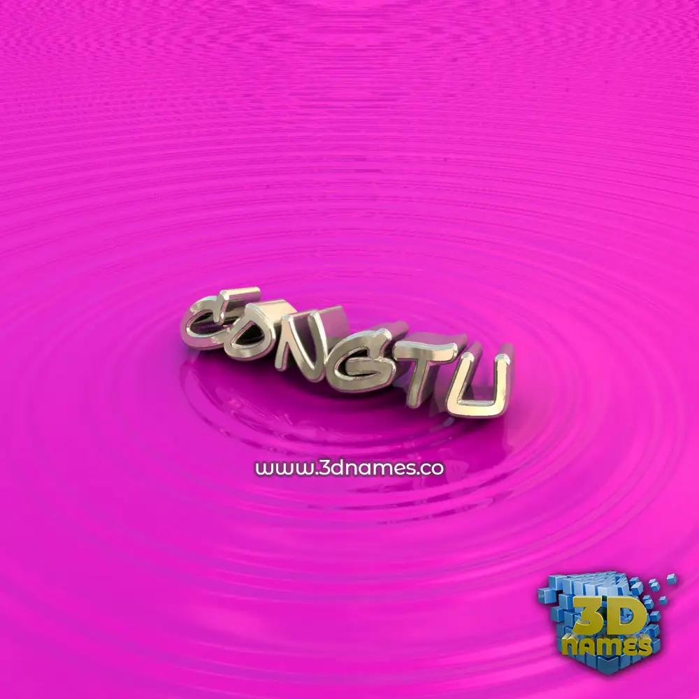 congtu in Pink Graffiti style - 3D name wallpaper
