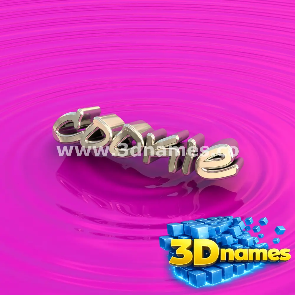 cookie in Pink Graffiti style - 3D name wallpaper
