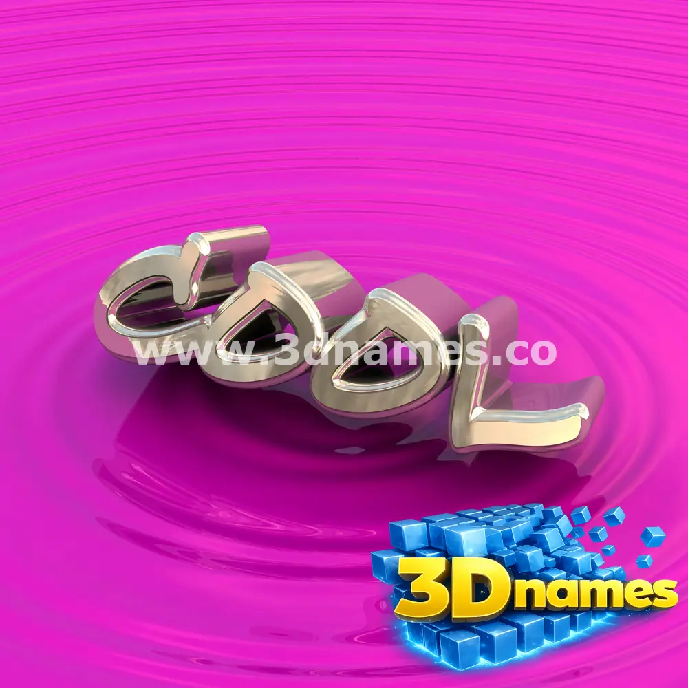 cool in Pink Graffiti style - 3D name wallpaper