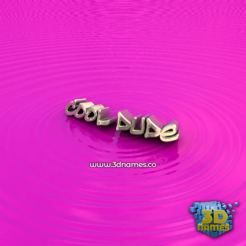 cool dude in Pink Graffiti style - 3D name wallpaper