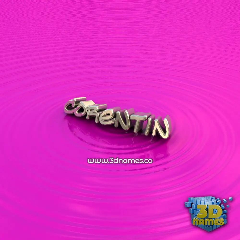 corentin in Pink Graffiti style - 3D name wallpaper