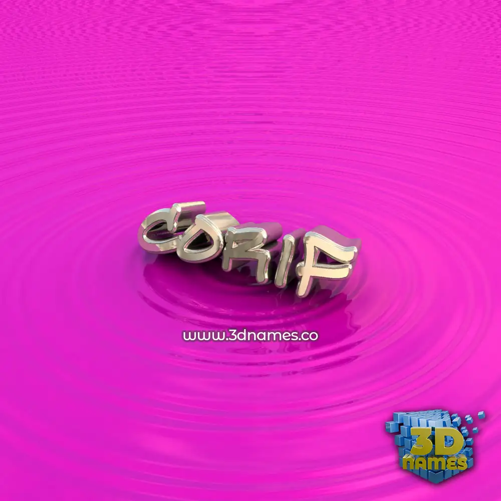 corif in Pink Graffiti style - 3D name wallpaper