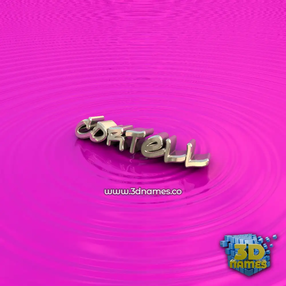 cortell in Pink Graffiti style - 3D name wallpaper
