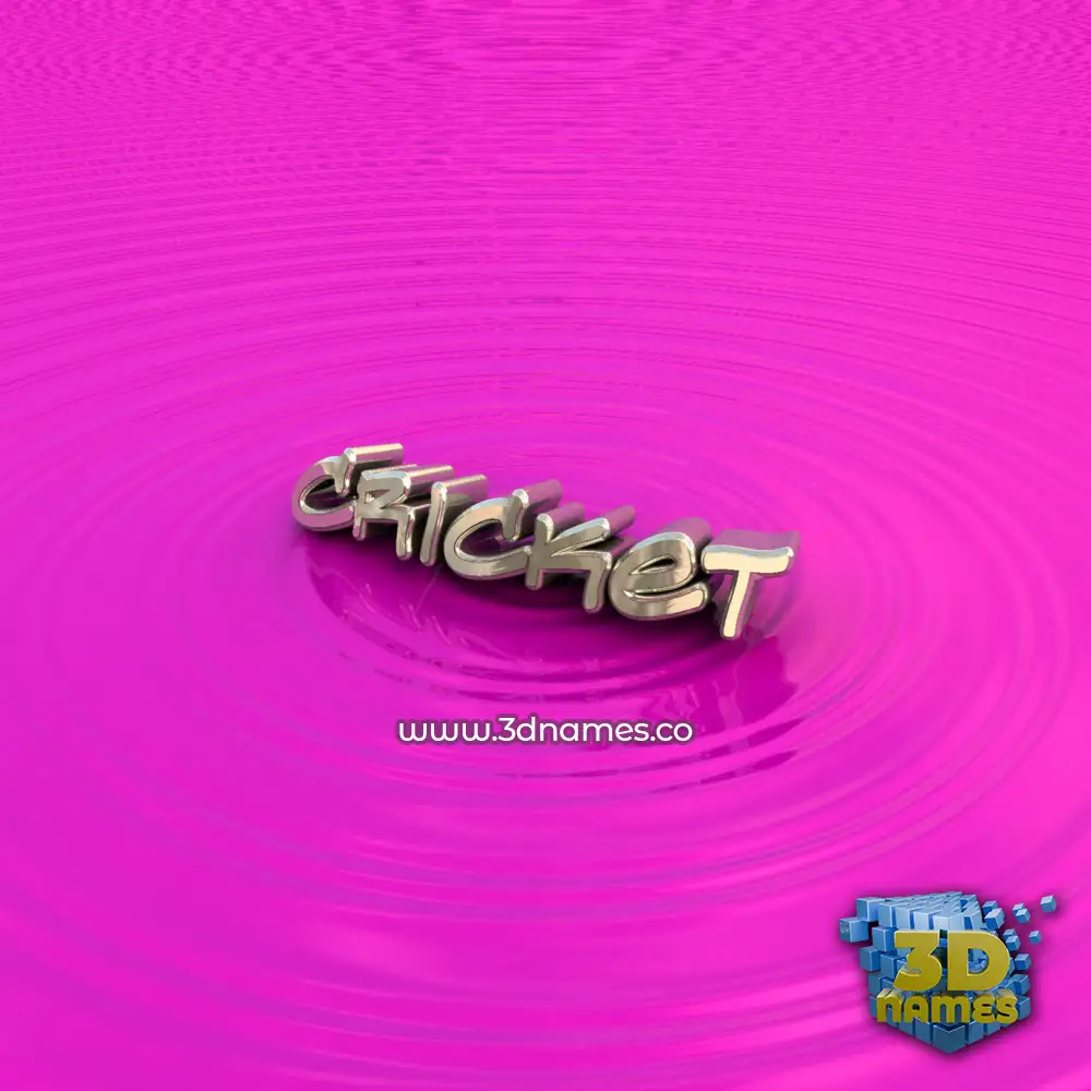 cricket in Pink Graffiti style - 3D name wallpaper