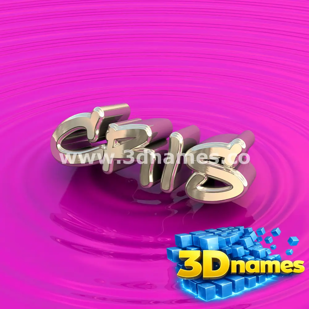 cris in Pink Graffiti style - 3D name wallpaper
