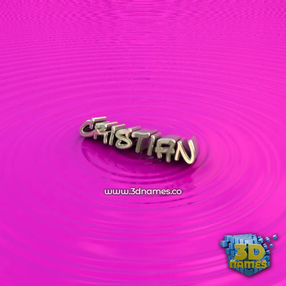 cristian in Pink Graffiti style - 3D name wallpaper