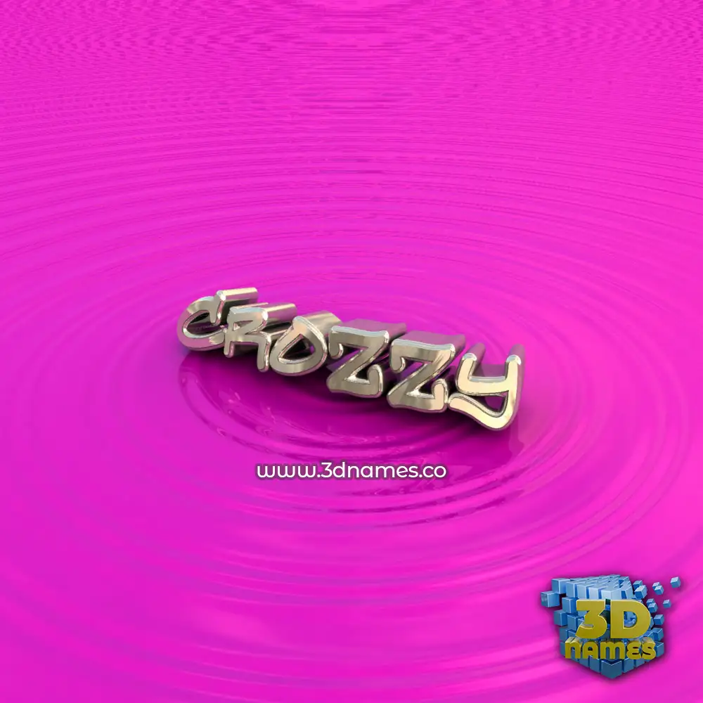 crozzy in Pink Graffiti style - 3D name wallpaper