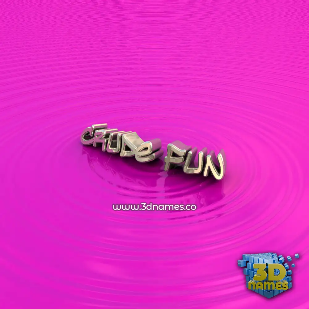 crude fun in Pink Graffiti style - 3D name wallpaper