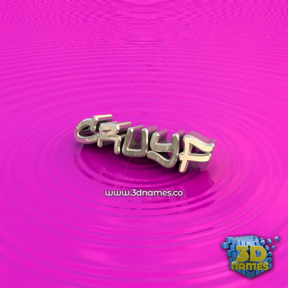 cruyf in Pink Graffiti style - 3D name wallpaper