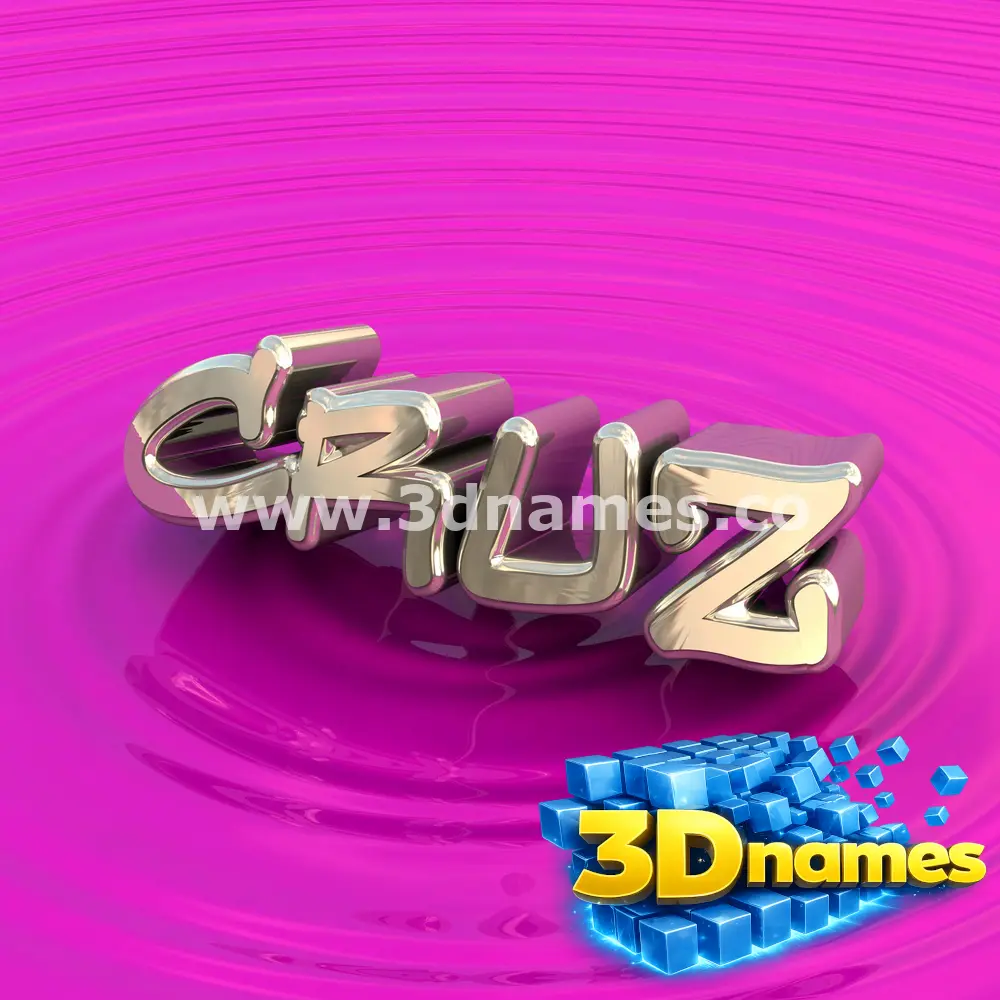 cruz in Pink Graffiti style - 3D name wallpaper