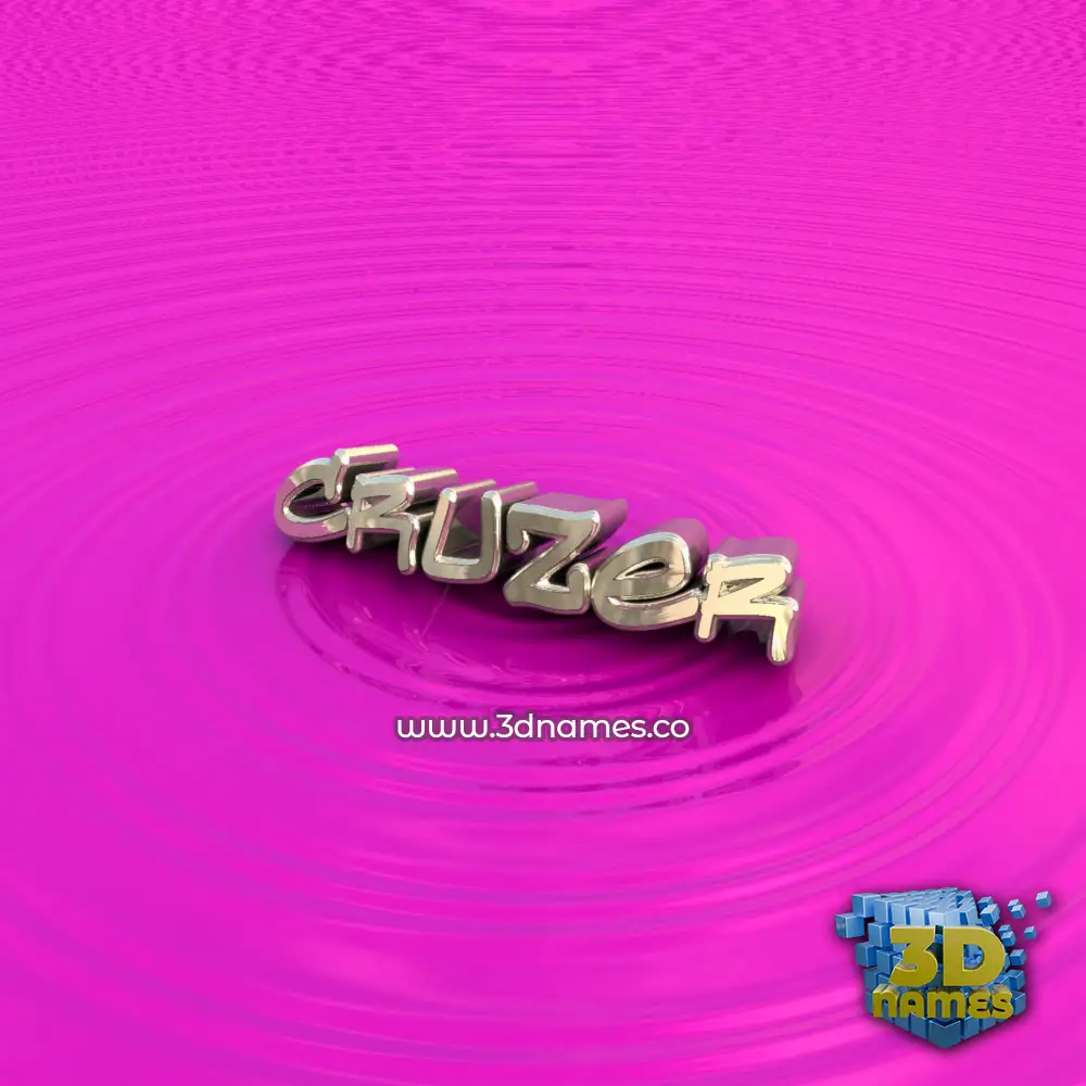 cruzer in Pink Graffiti style - 3D name wallpaper