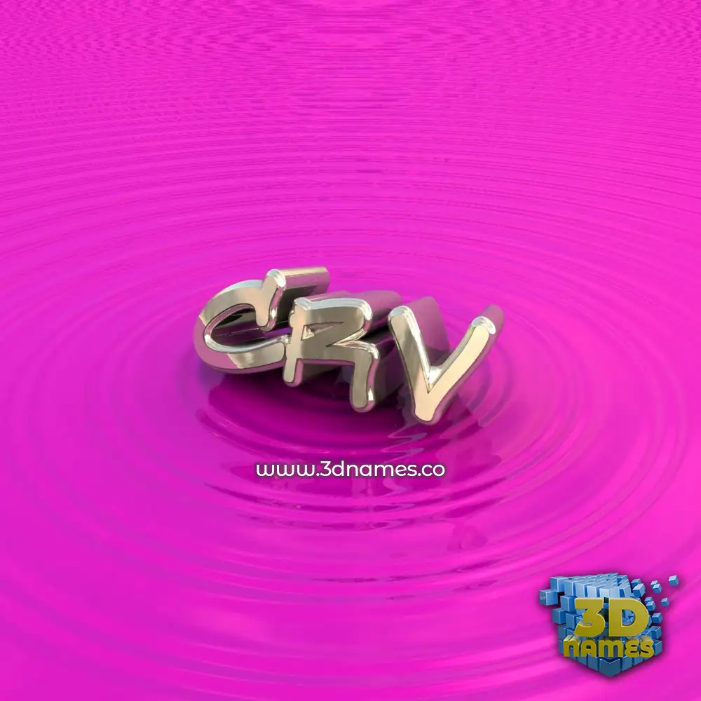 crv in Pink Graffiti style - 3D name wallpaper