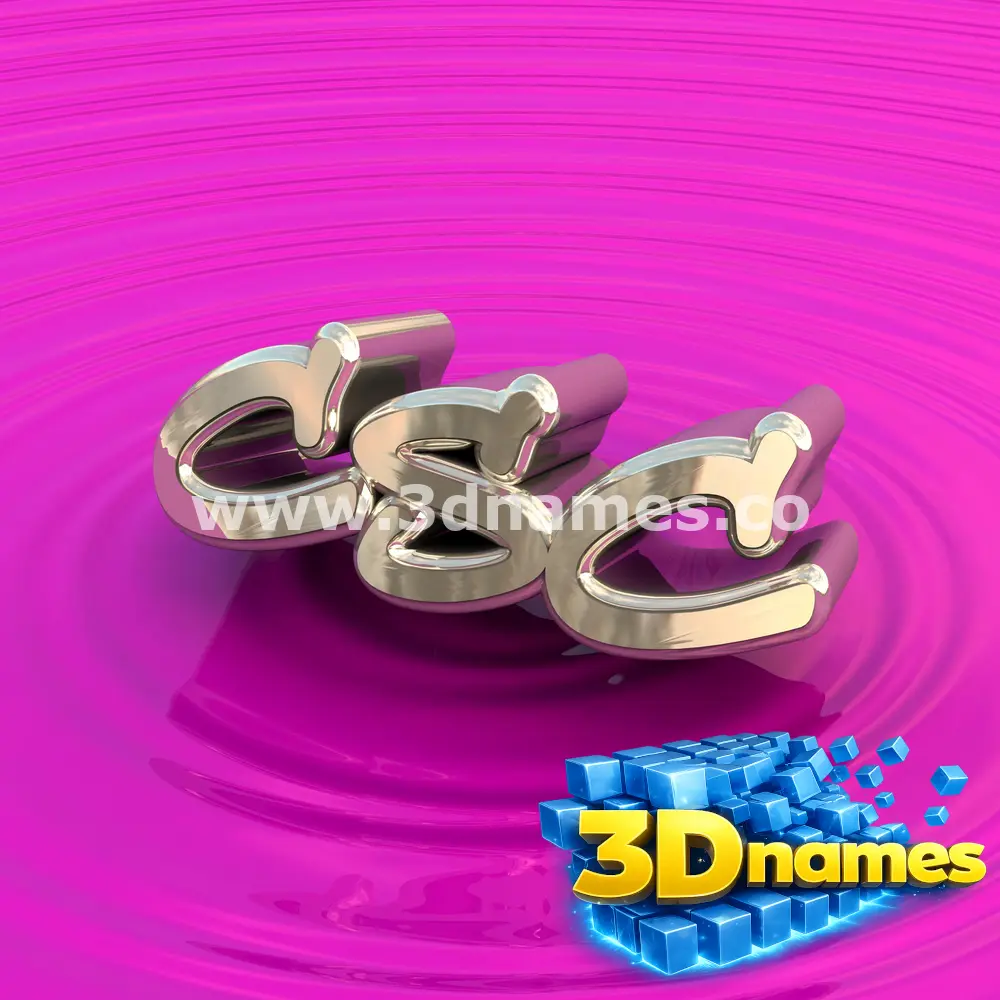 csc in Pink Graffiti style - 3D name wallpaper