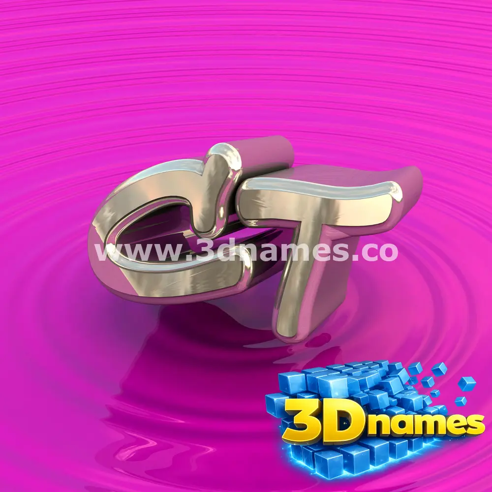 ct in Pink Graffiti style - 3D name wallpaper