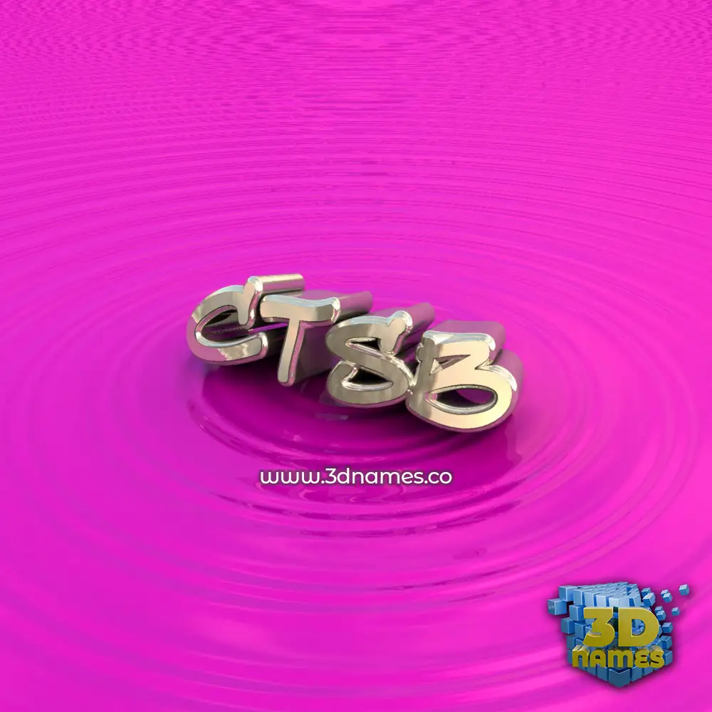ctsb in Pink Graffiti style - 3D name wallpaper