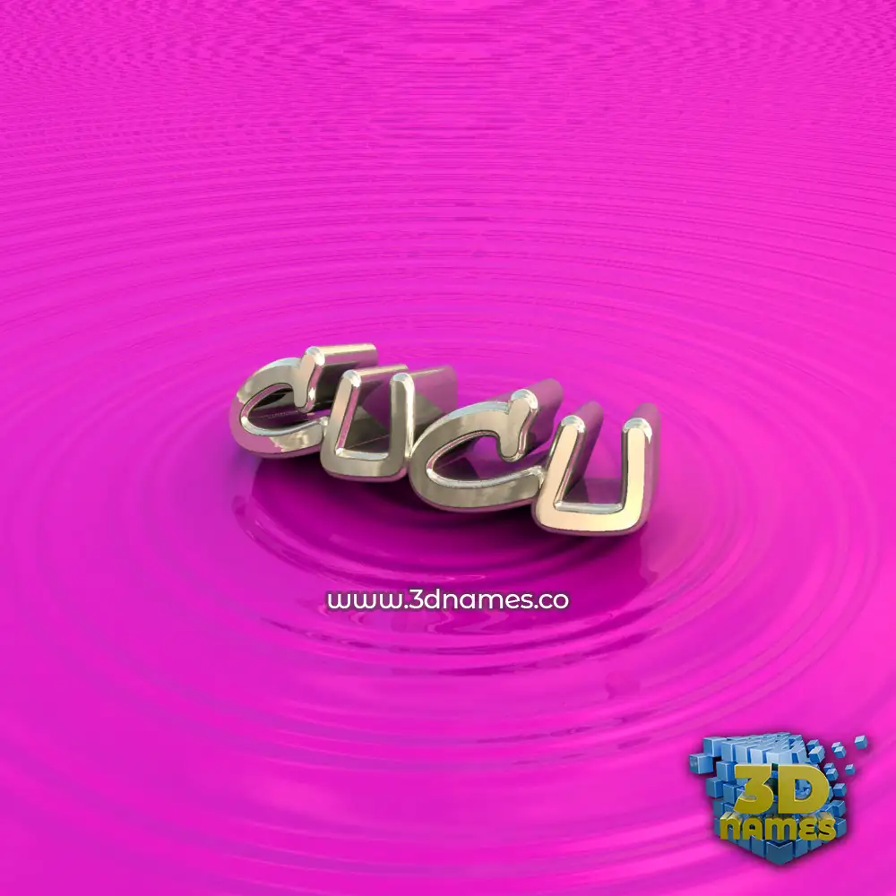 cucu in Pink Graffiti style - 3D name wallpaper
