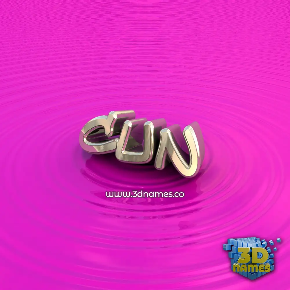 cun in Pink Graffiti style - 3D name wallpaper