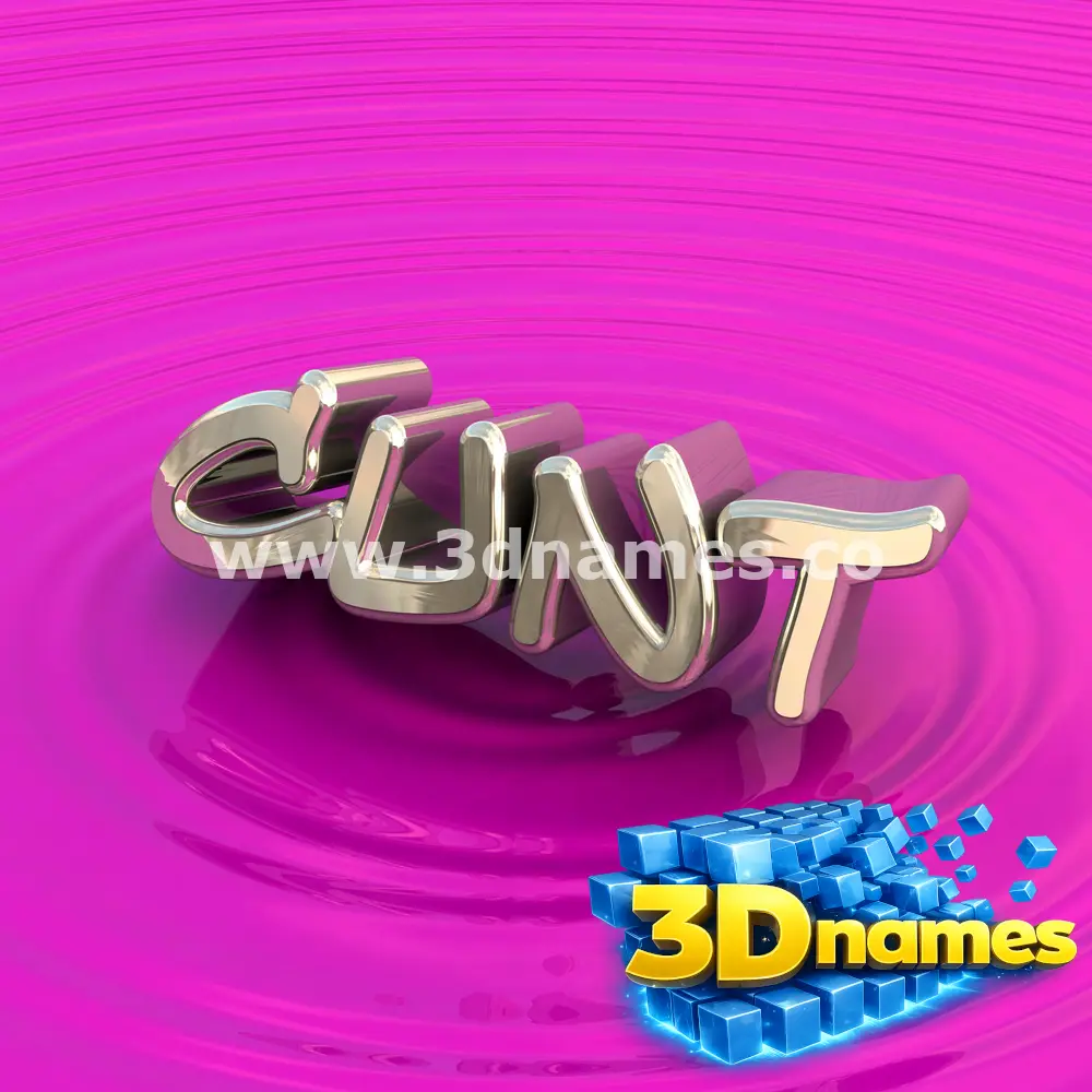 cunt in Pink Graffiti style - 3D name wallpaper