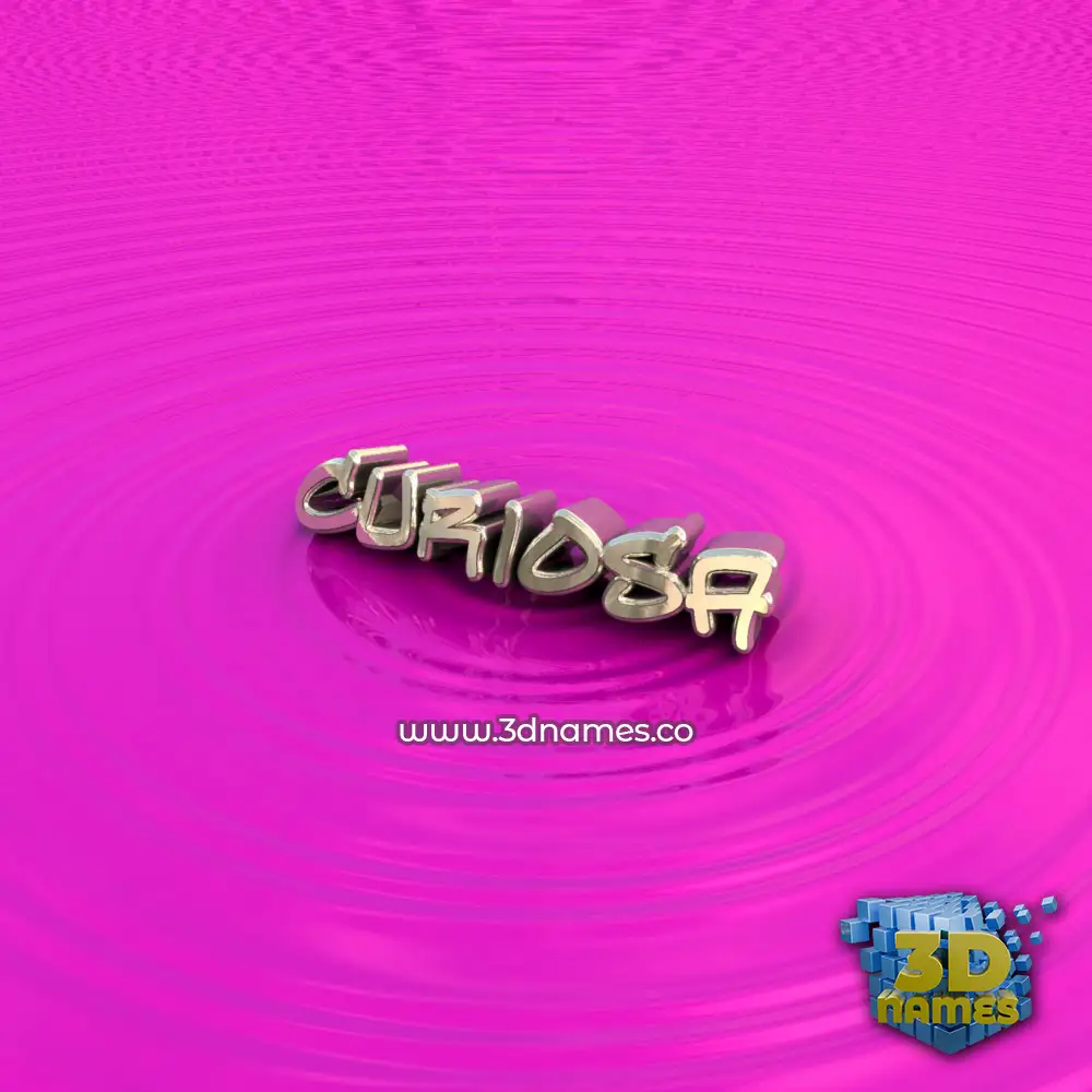 curiosa in Pink Graffiti style - 3D name wallpaper