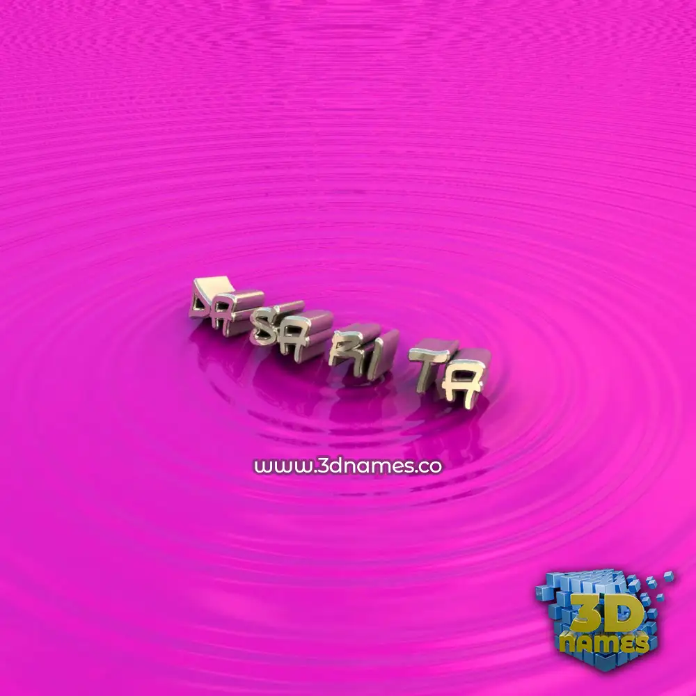 da sa ri ta in Pink Graffiti style - 3D name wallpaper