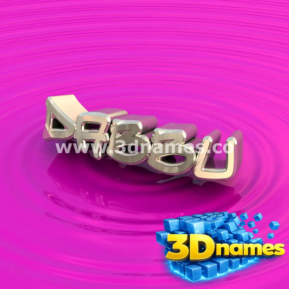 dabbu in Pink Graffiti style - 3D name wallpaper