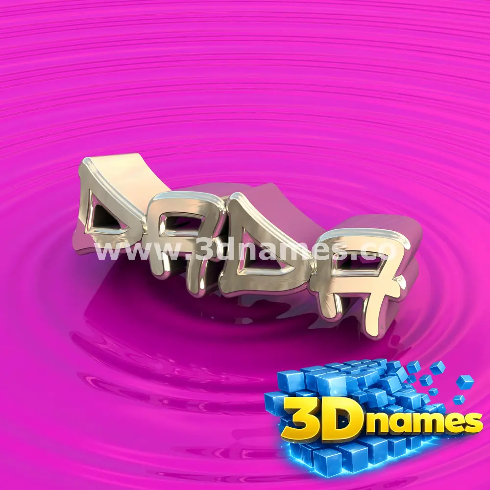 dada in Pink Graffiti style - 3D name wallpaper