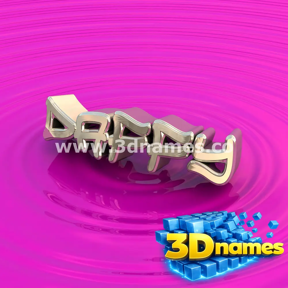 daffy in Pink Graffiti style - 3D name wallpaper