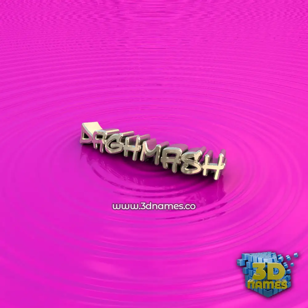 daghmash in Pink Graffiti style - 3D name wallpaper