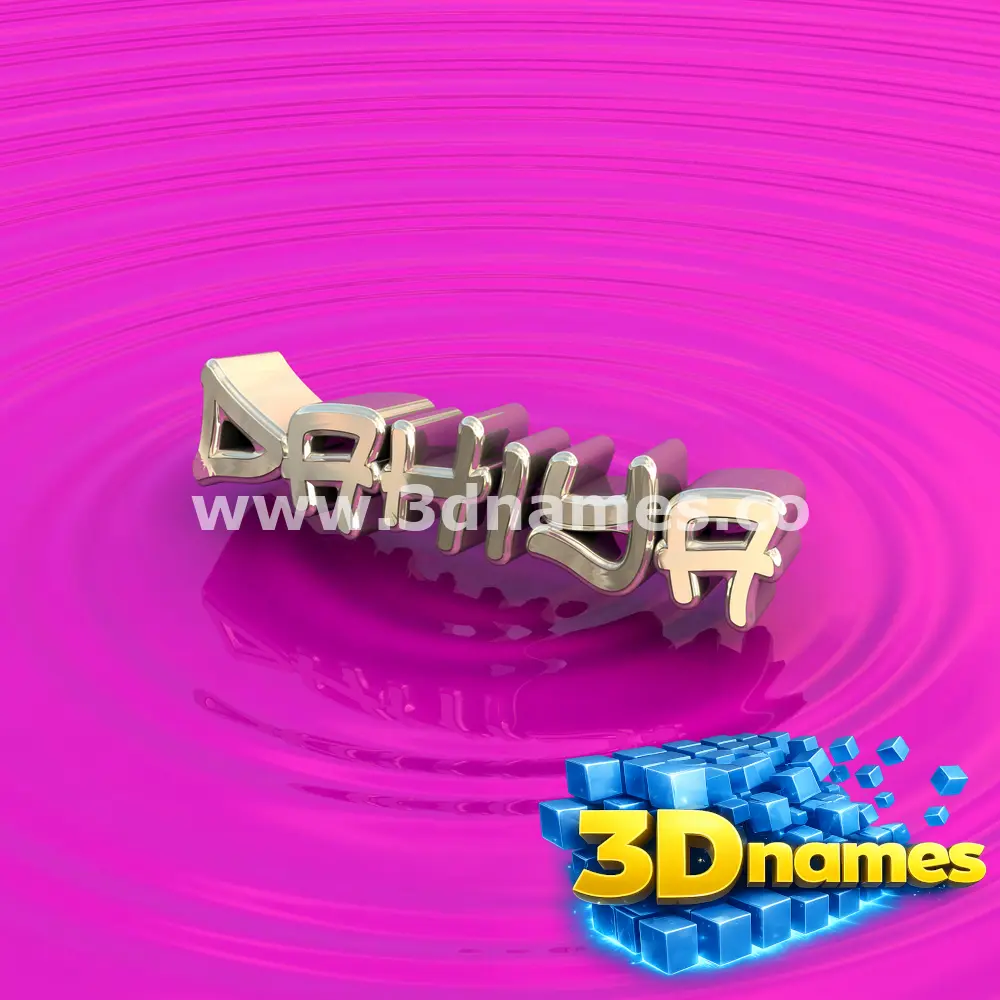 dahiya in Pink Graffiti style - 3D name wallpaper