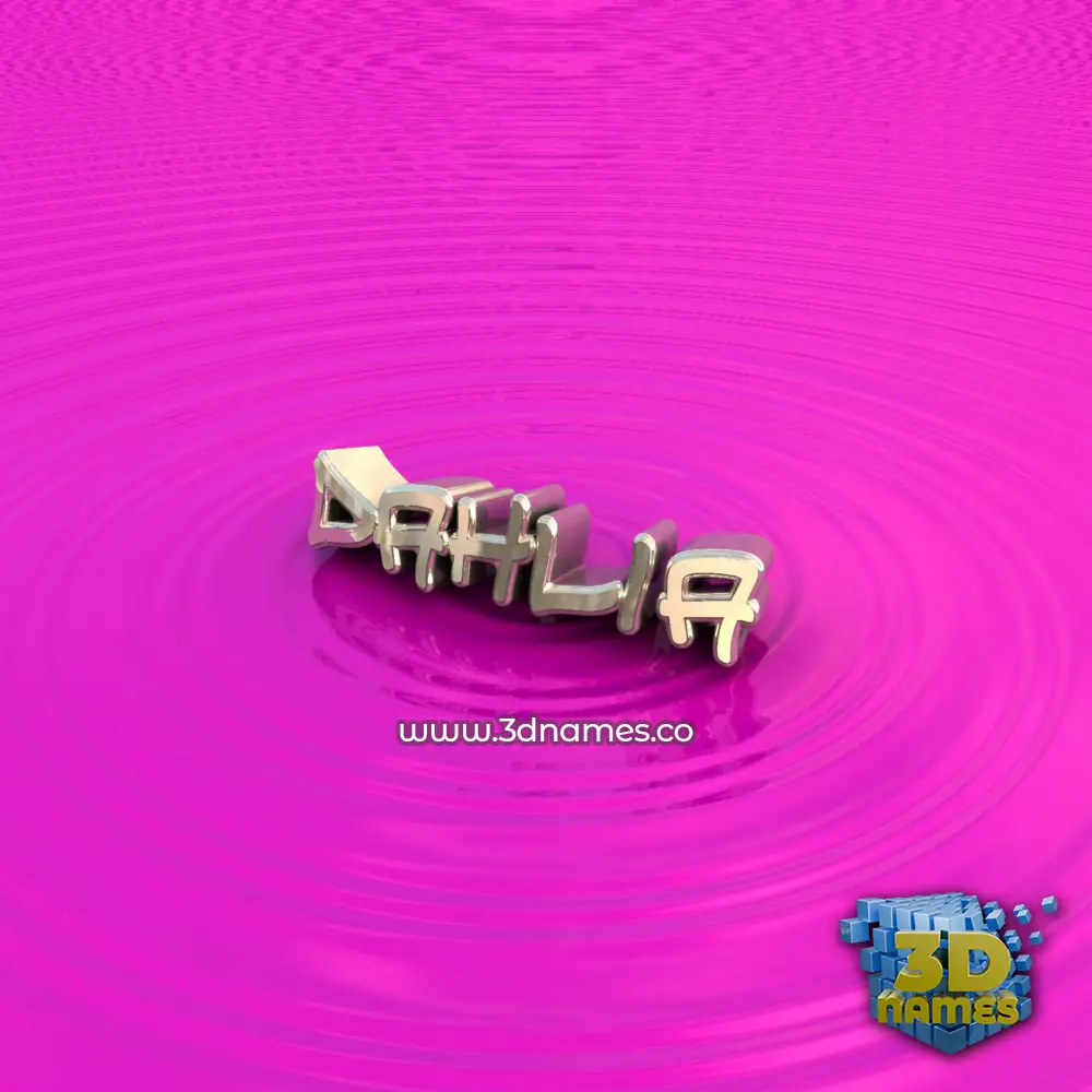 dahlia in Pink Graffiti style - 3D name wallpaper
