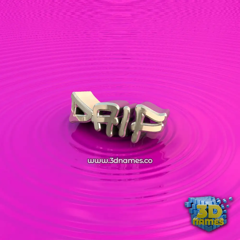 daif in Pink Graffiti style - 3D name wallpaper