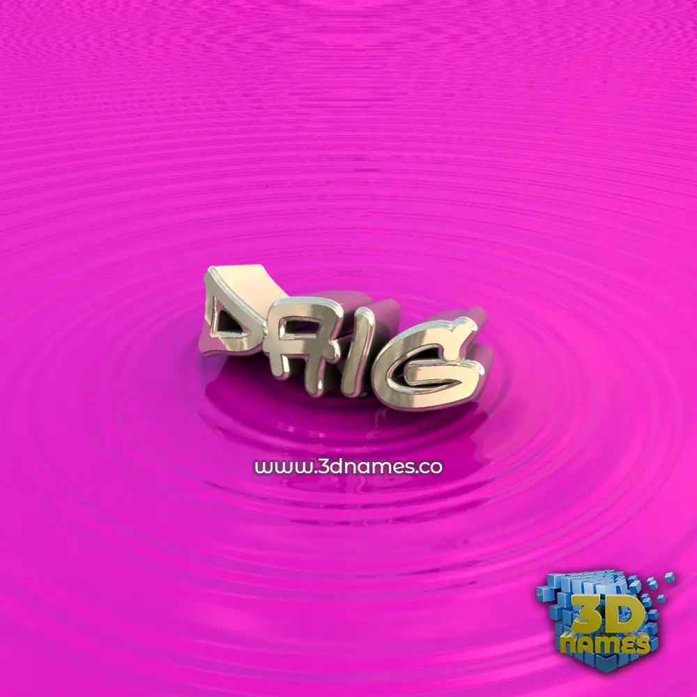 daig in Pink Graffiti style - 3D name wallpaper