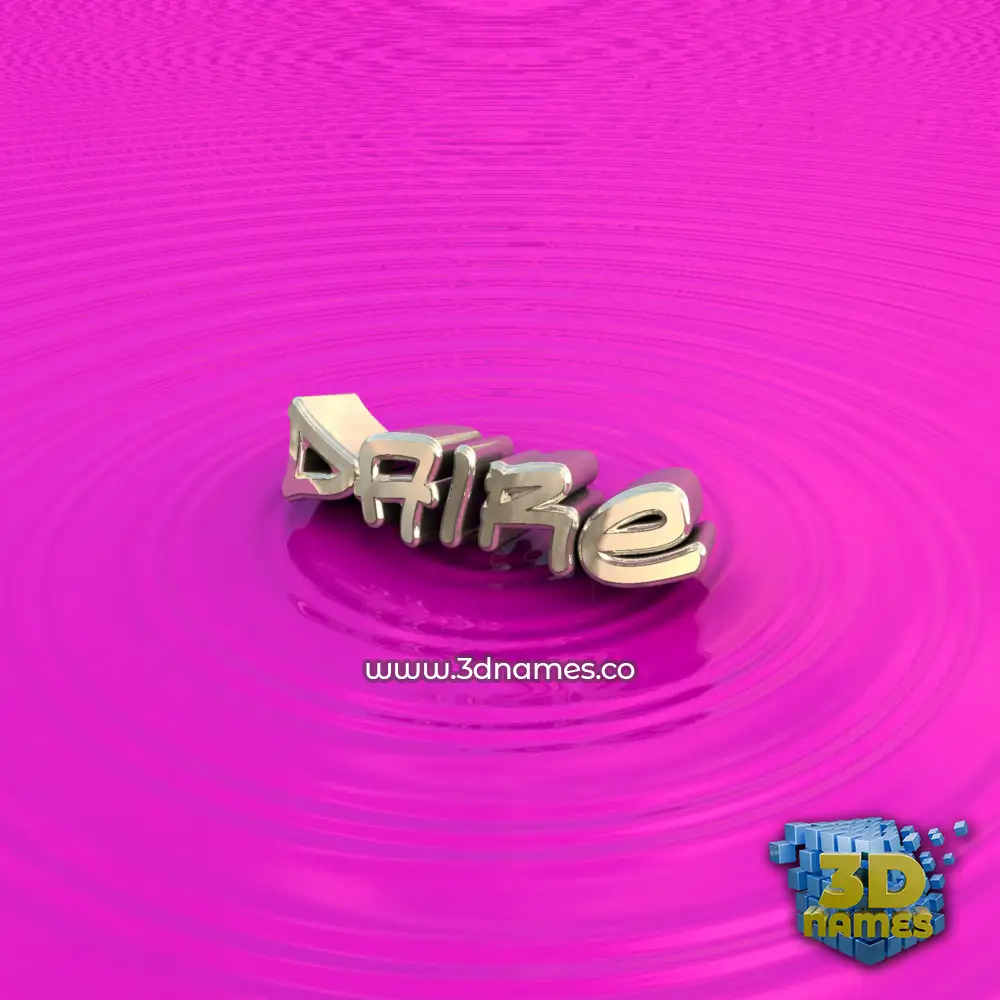 daire in Pink Graffiti style - 3D name wallpaper