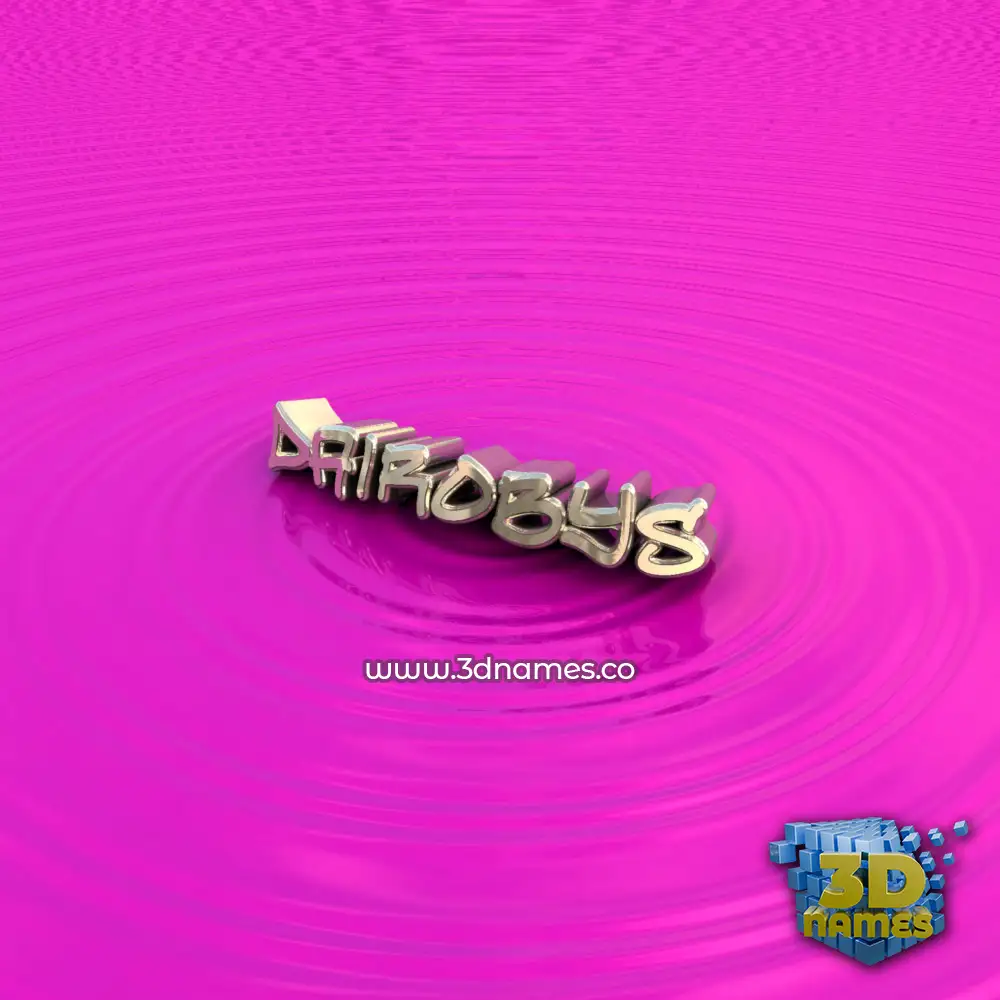 dairobys in Pink Graffiti style - 3D name wallpaper