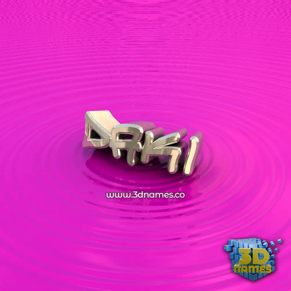 daki in Pink Graffiti style - 3D name wallpaper