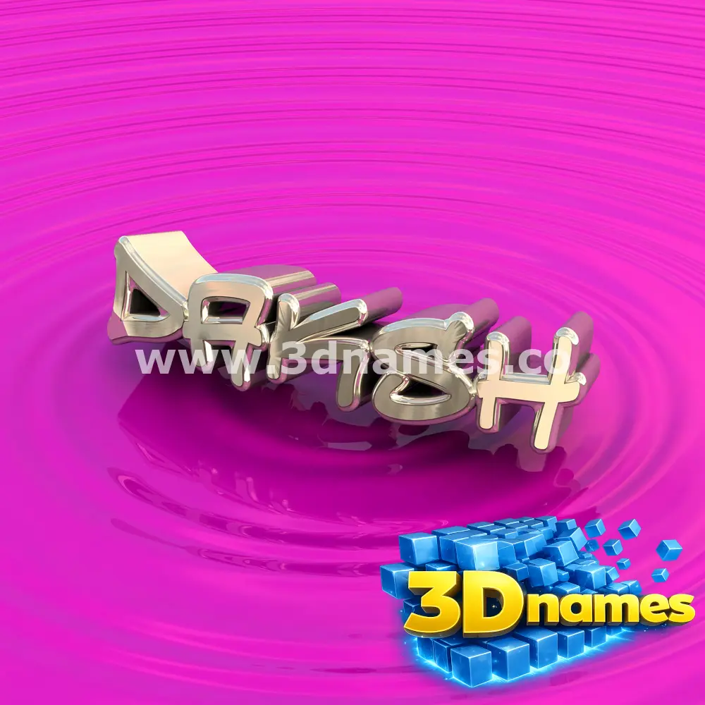 daksh in Pink Graffiti style - 3D name wallpaper