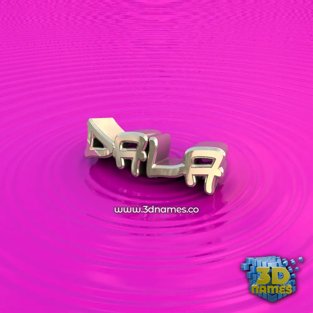 dala in Pink Graffiti style - 3D name wallpaper