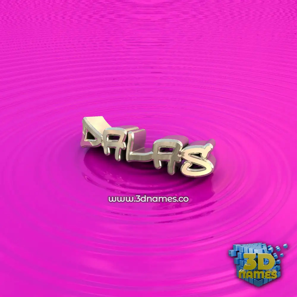 dalas in Pink Graffiti style - 3D name wallpaper
