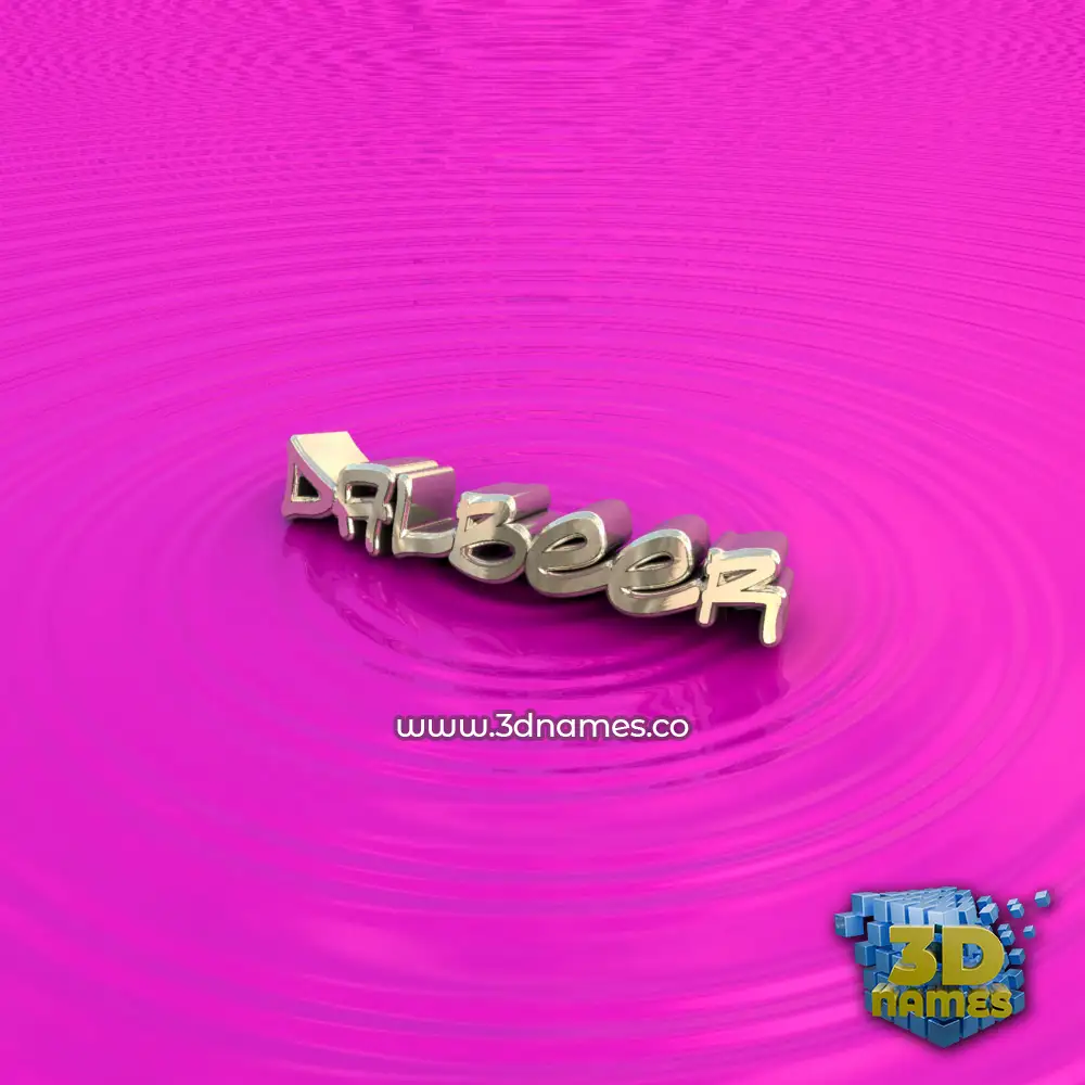 dalbeer in Pink Graffiti style - 3D name wallpaper