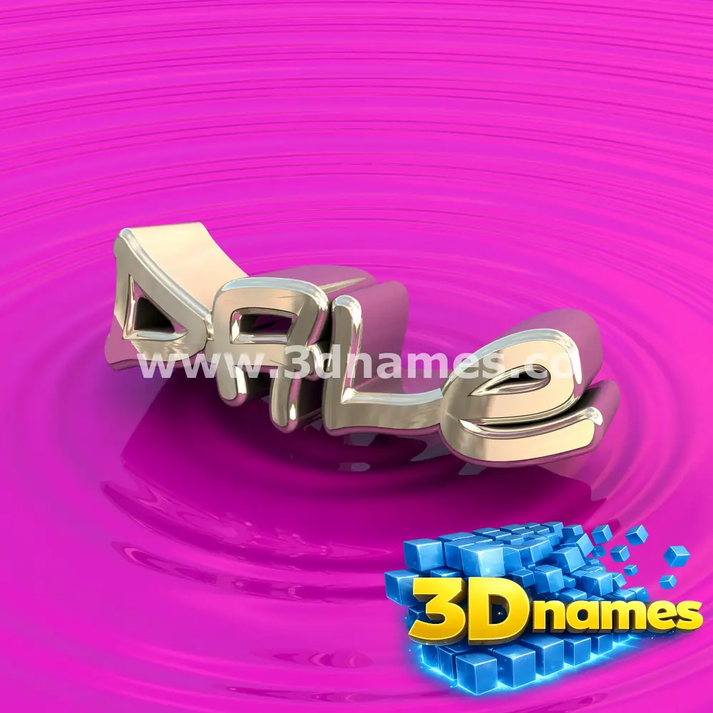dale in Pink Graffiti style - 3D name wallpaper