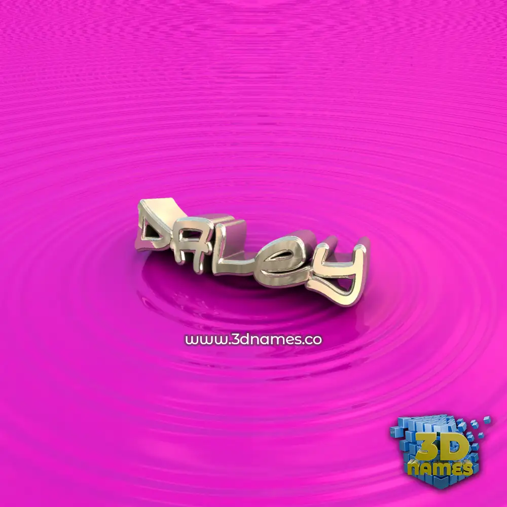 daley in Pink Graffiti style - 3D name wallpaper