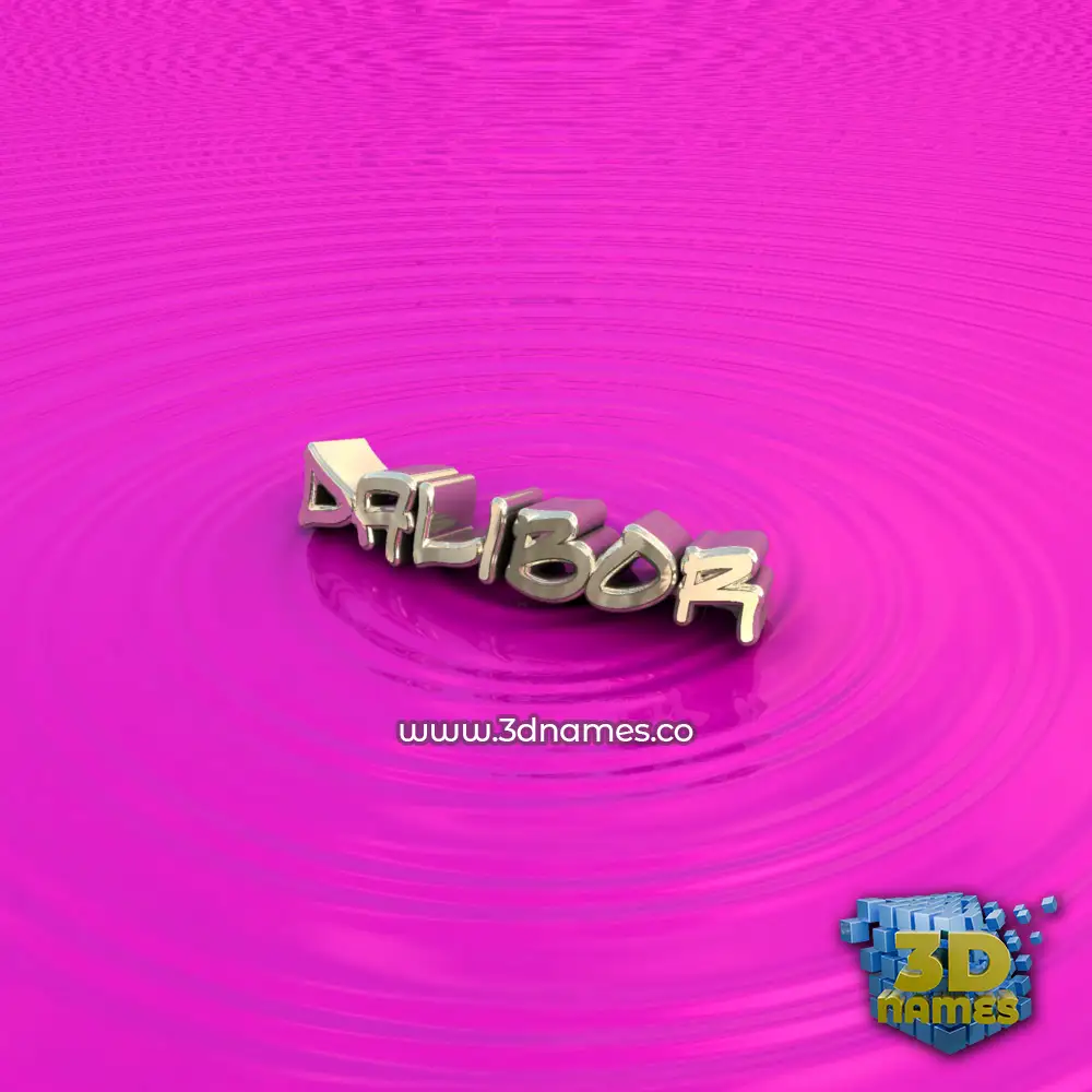 dalibor in Pink Graffiti style - 3D name wallpaper