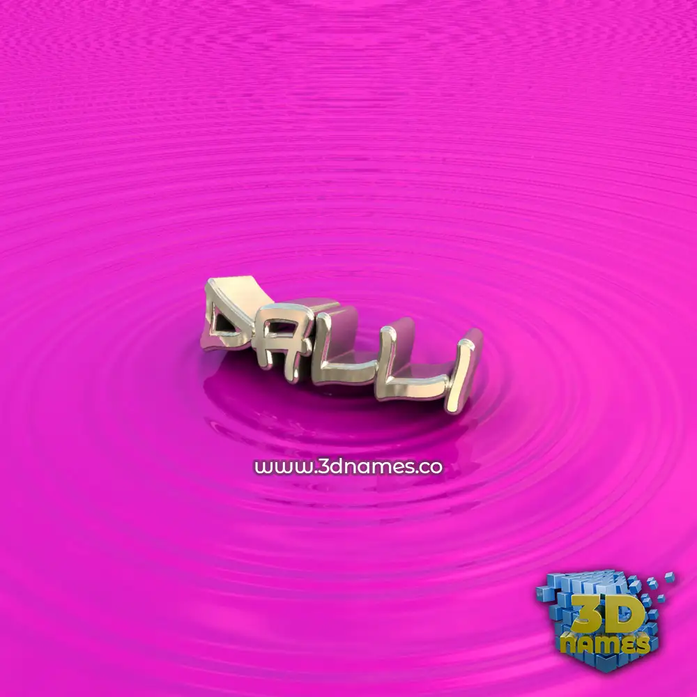 dalli in Pink Graffiti style - 3D name wallpaper
